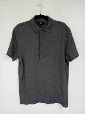 Banana Republic Mens Gray Polo Shirt M 100% Cotton Short Sleeve